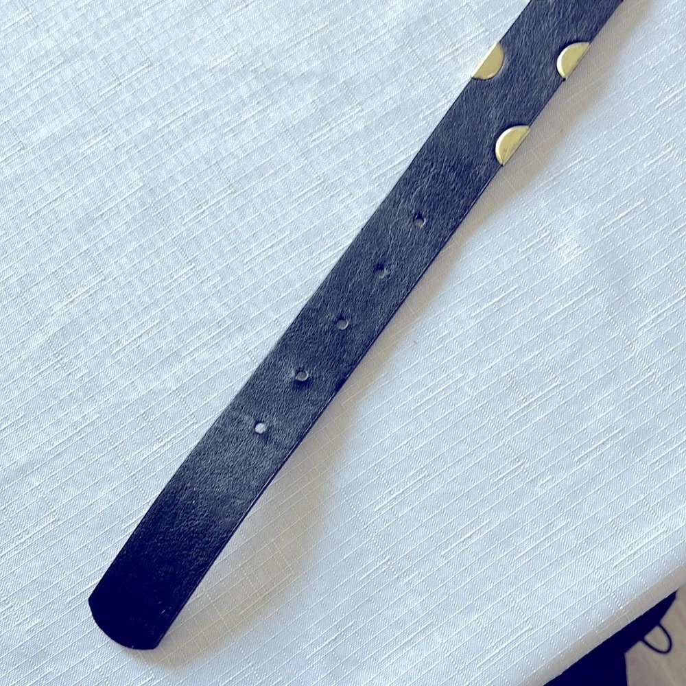 BLACK BELT WITH METALLIC GOLD STUDS